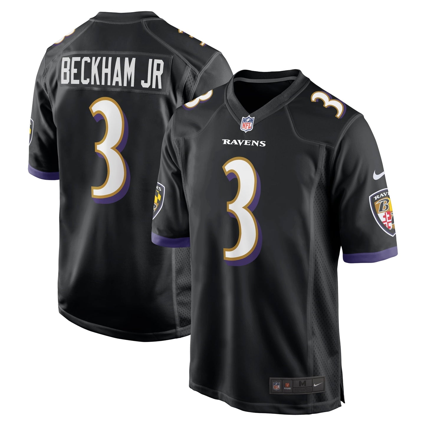 Men's Nike Odell Beckham Jr. Black Baltimore Ravens Alternate Game Jersey