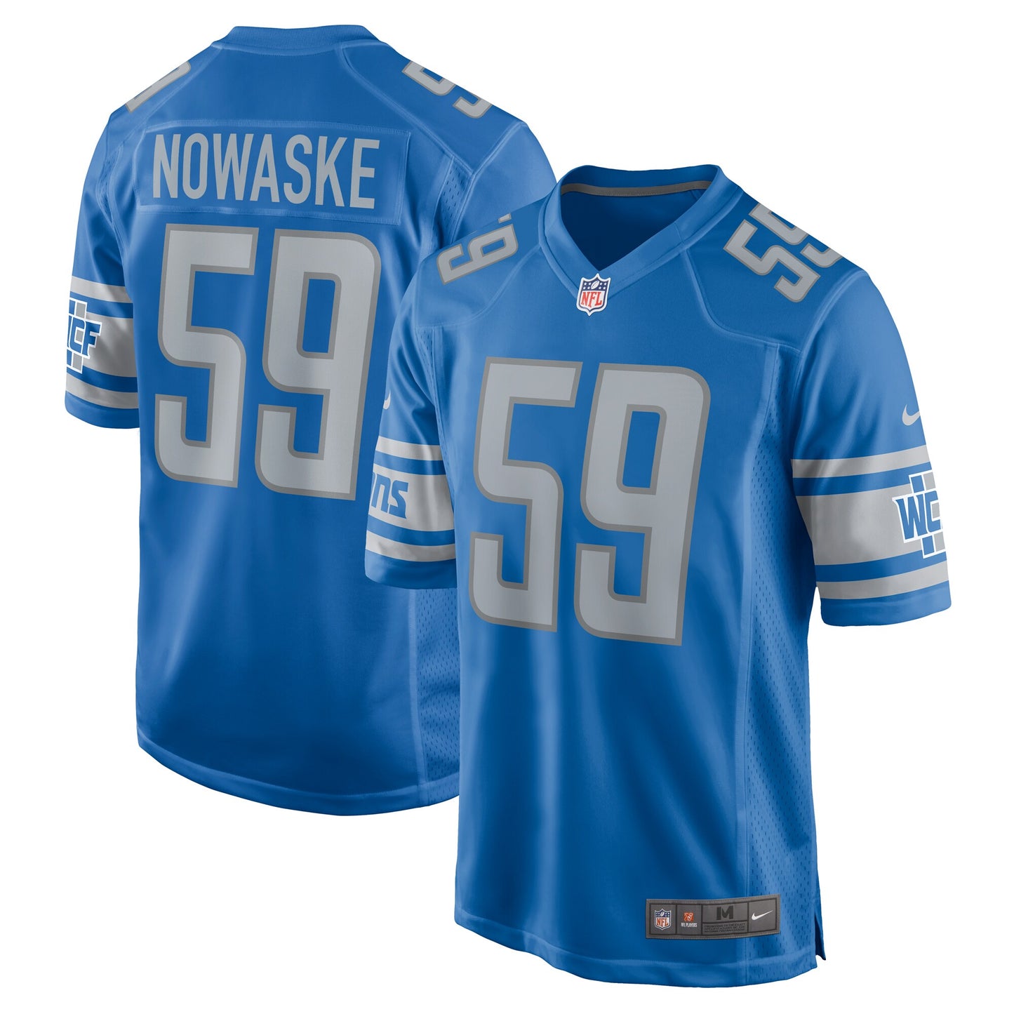 Trevor Nowaske Detroit Lions Nike Team Game Jersey -  Blue