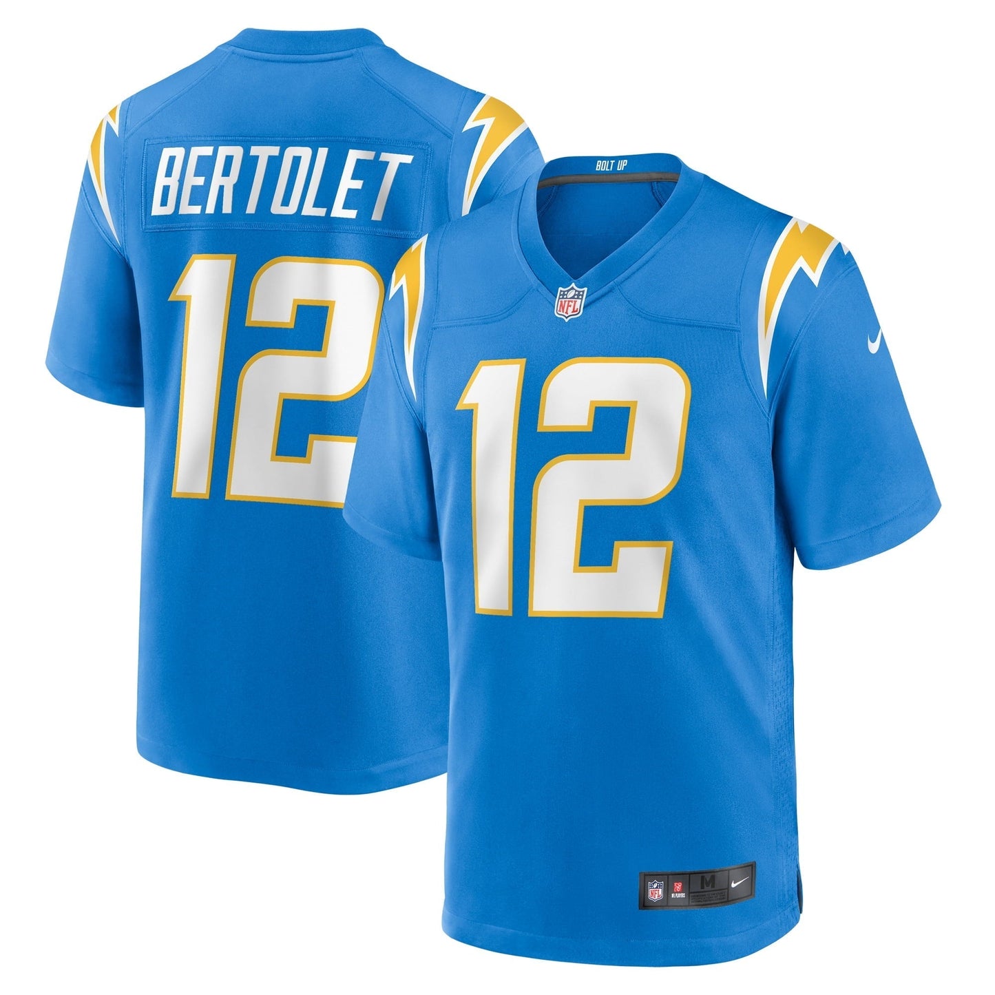 Men's Nike Taylor Bertolet Powder Blue Los Angeles Chargers Home Game Player Jersey