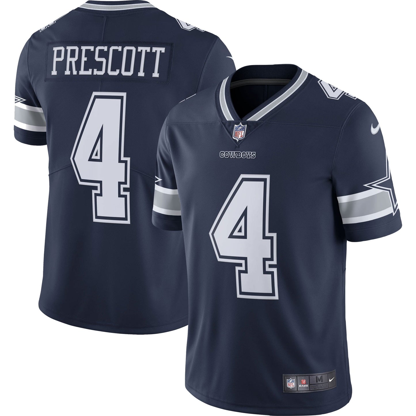 Men's Nike Dak Prescott Navy Dallas Cowboys Vapor Limited Player Jersey