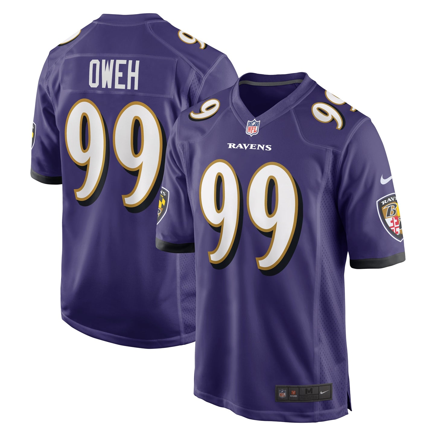 Odafe Oweh Baltimore Ravens Nike Game Jersey - Purple