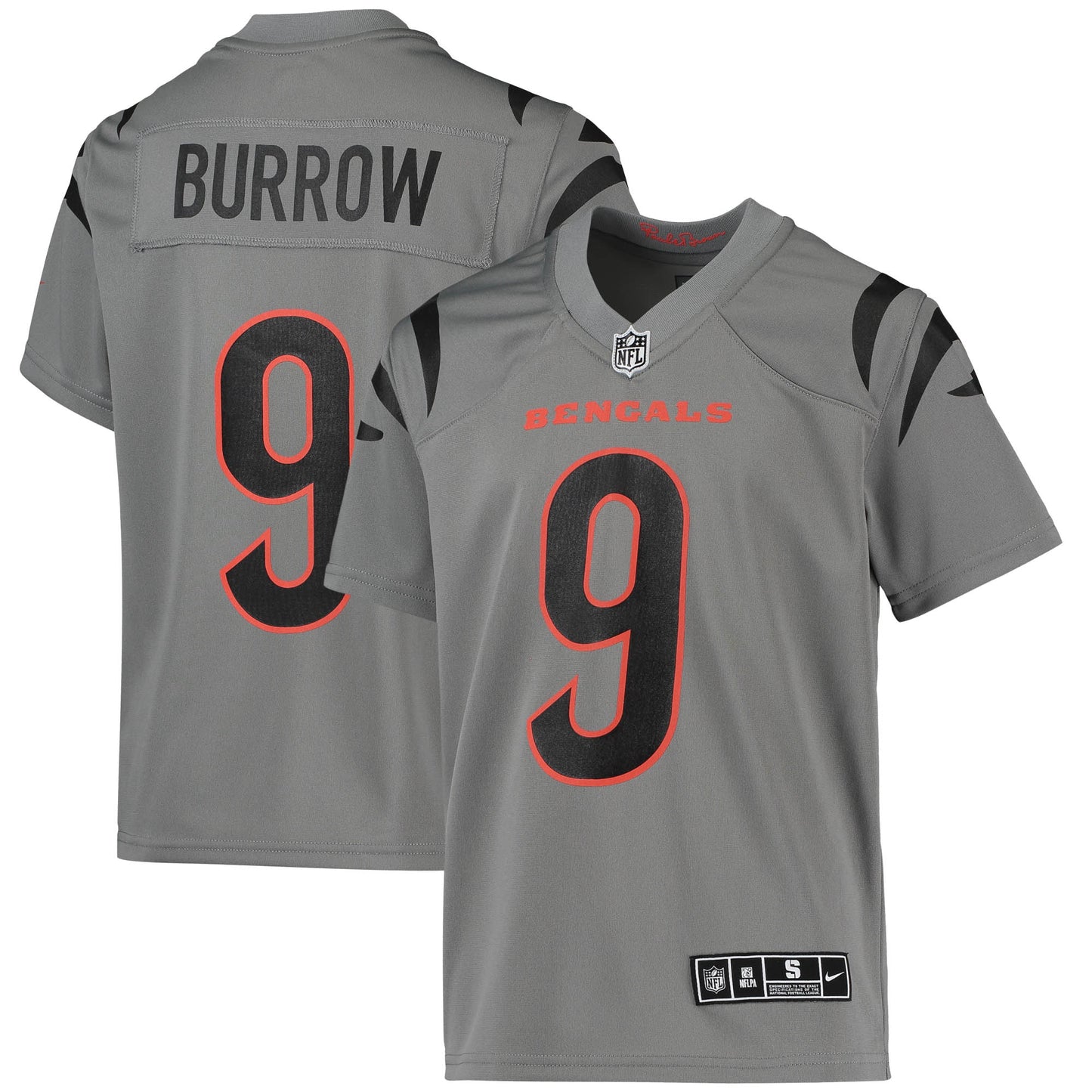 Joe Burrow Cincinnati Bengals Nike Youth Inverted Team Game Jersey - Gray
